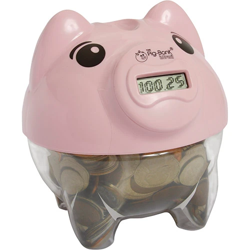 Cofre Contador De Moedas Pig Bank Rosa In Brasil