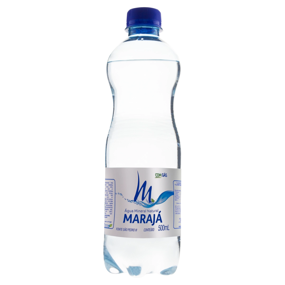 água Mineral Natural Com Gás Marajá Garrafa 500ml
