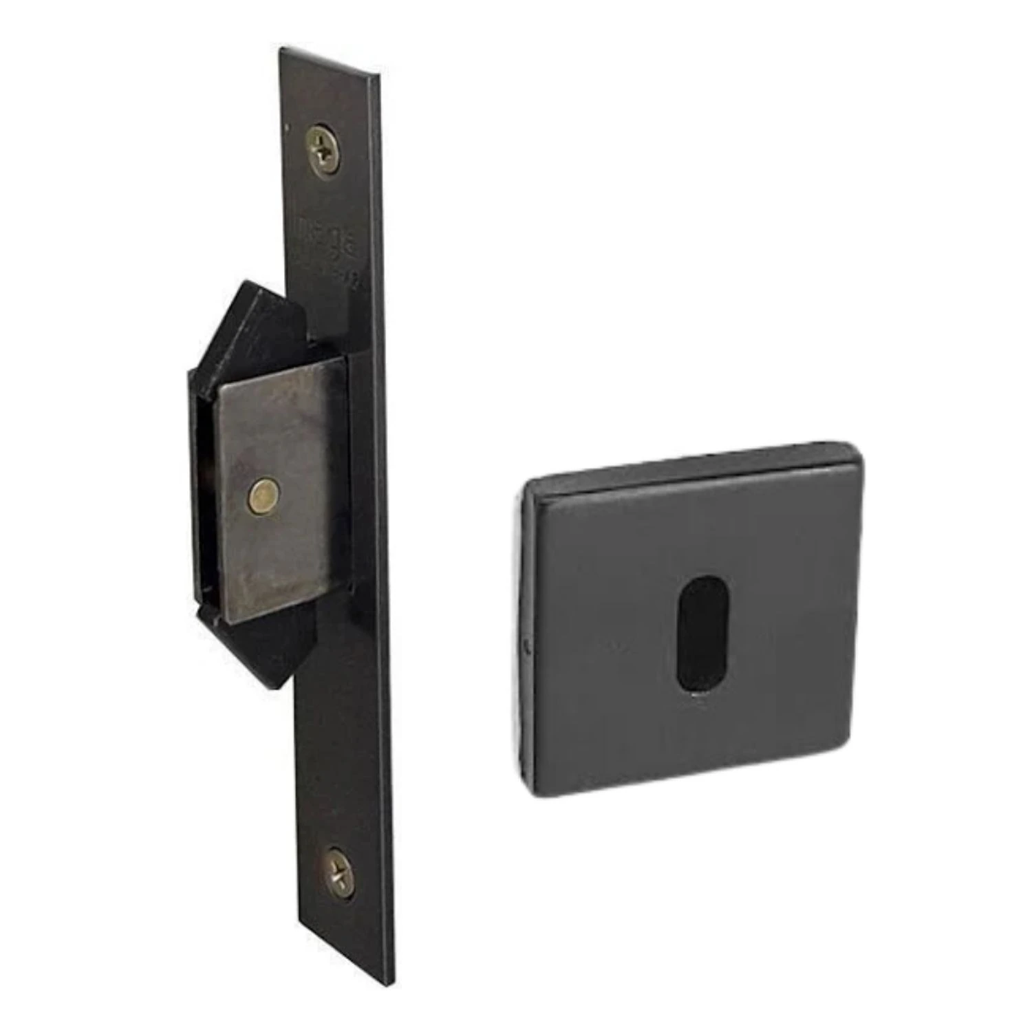 Fechadura Interna 622 Porta De Correr Asa De Avião 45mm Ros529 Preta Haga