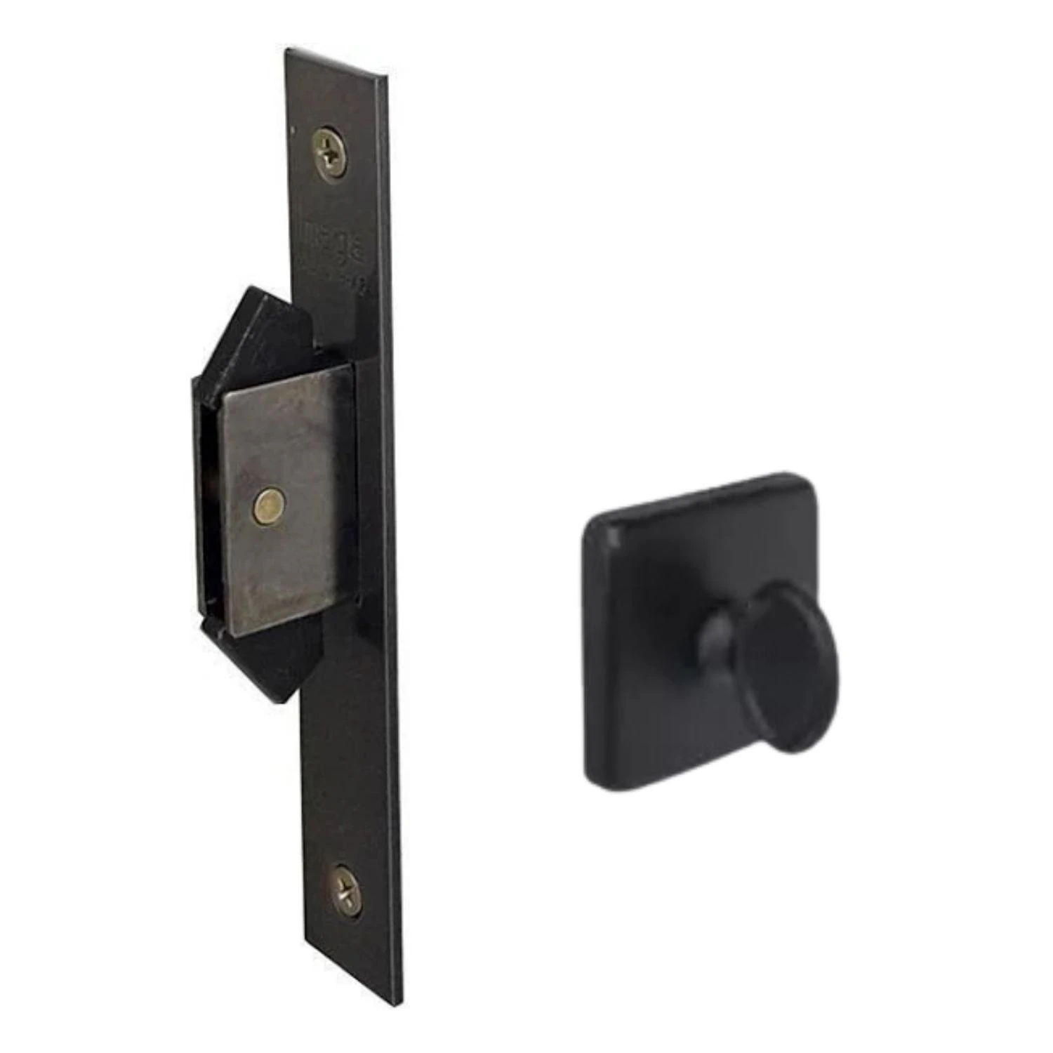 Fechadura Banheiro 623 Porta De Correr Asa De Avião 45mm Ros529 Preta Haga