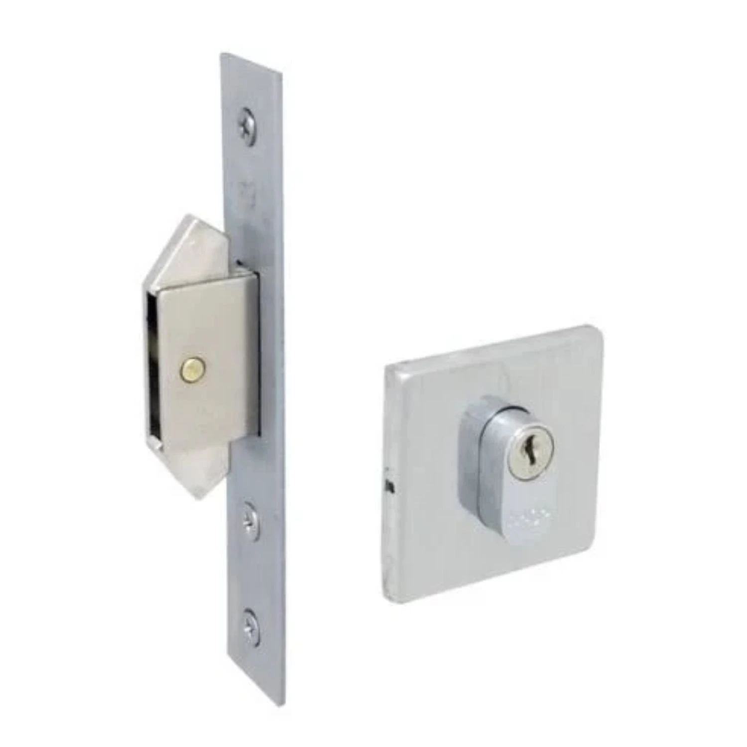 Fechadura Externa 620 Porta De Correr Asa De Avião 45mm Ros529 Cromo Acetinado Haga