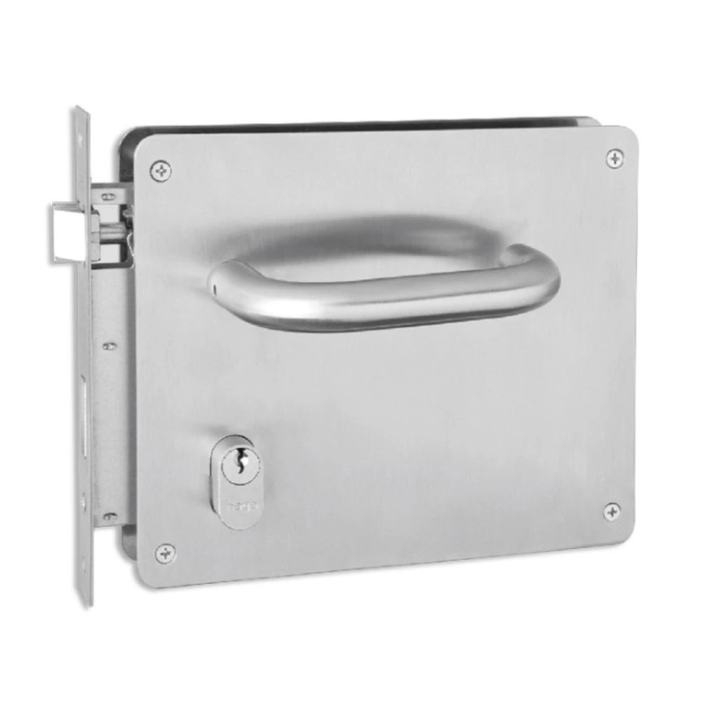 Fechadura Externa Mth101 Hospitalar Oswaldo Cruz 55mm Aço Inox Escovado Haga