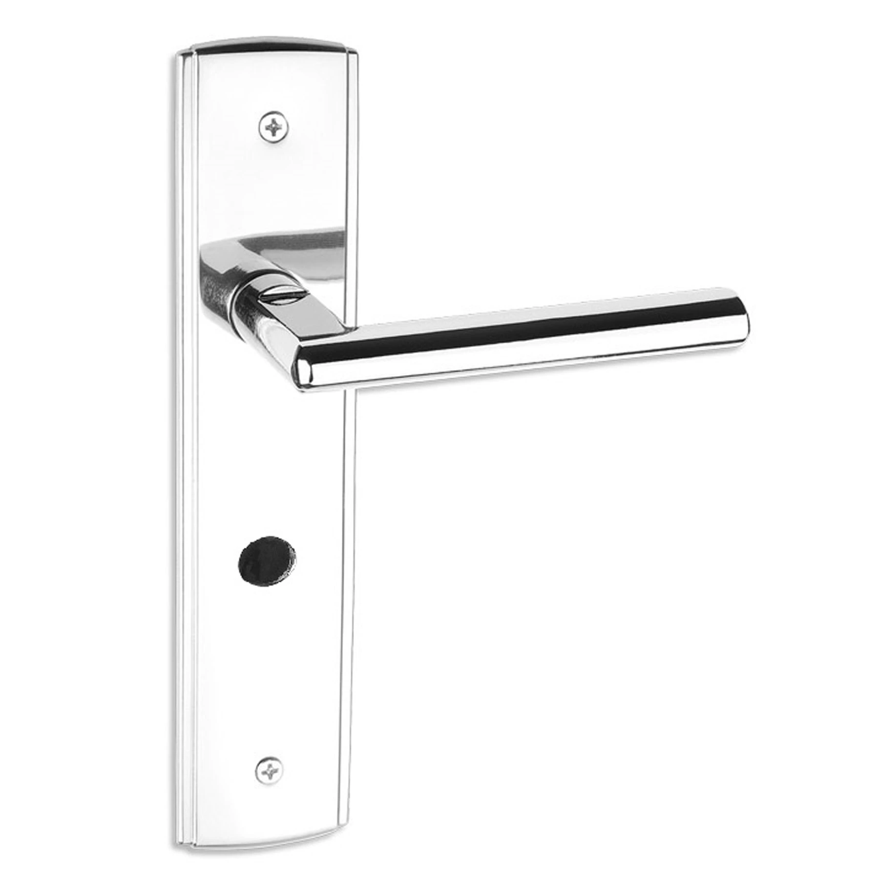 Fechadura Haga para Porta do Banheiro Cromado 40mm Chave Simples Squadro