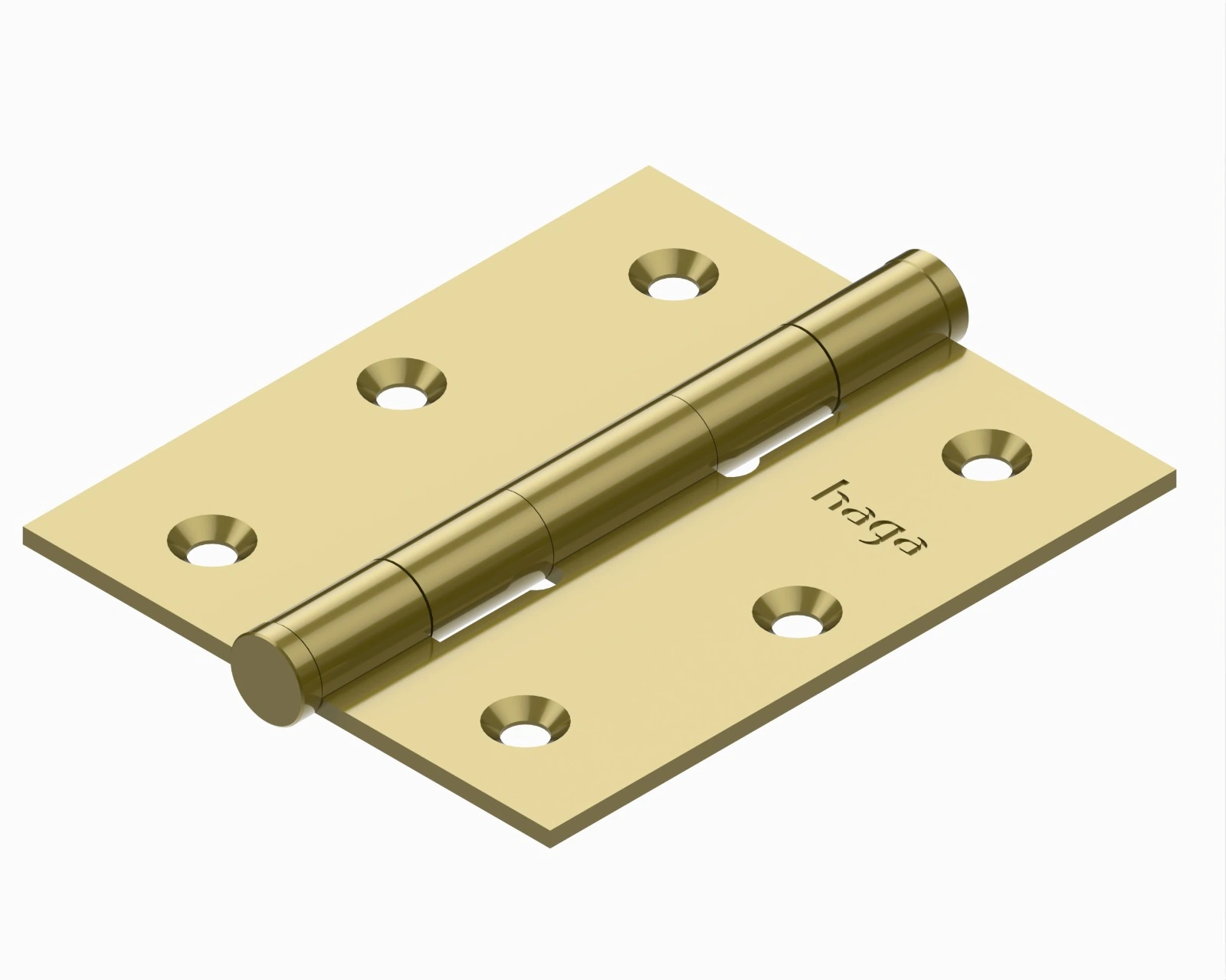 Kit 3 Dobradiças Haga 3½x3 Pino Chato Sem Anel - 5678