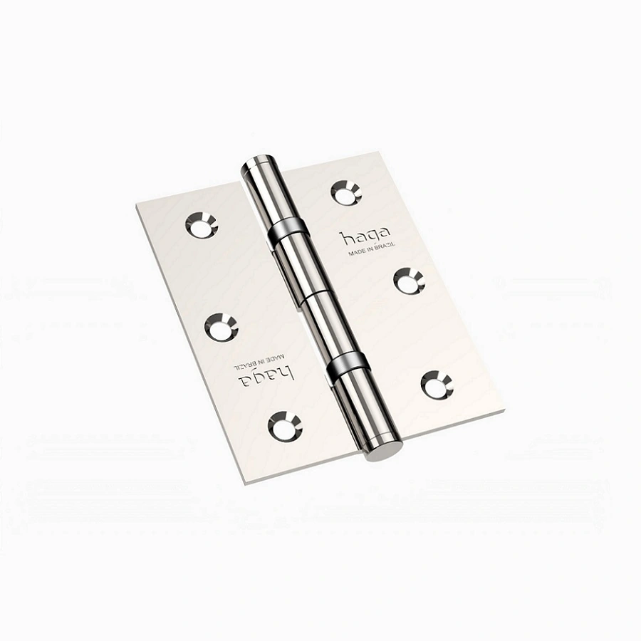 Kit 3 Dobradiças Haga 3x2½ Pino Chato Com Anel - 5737