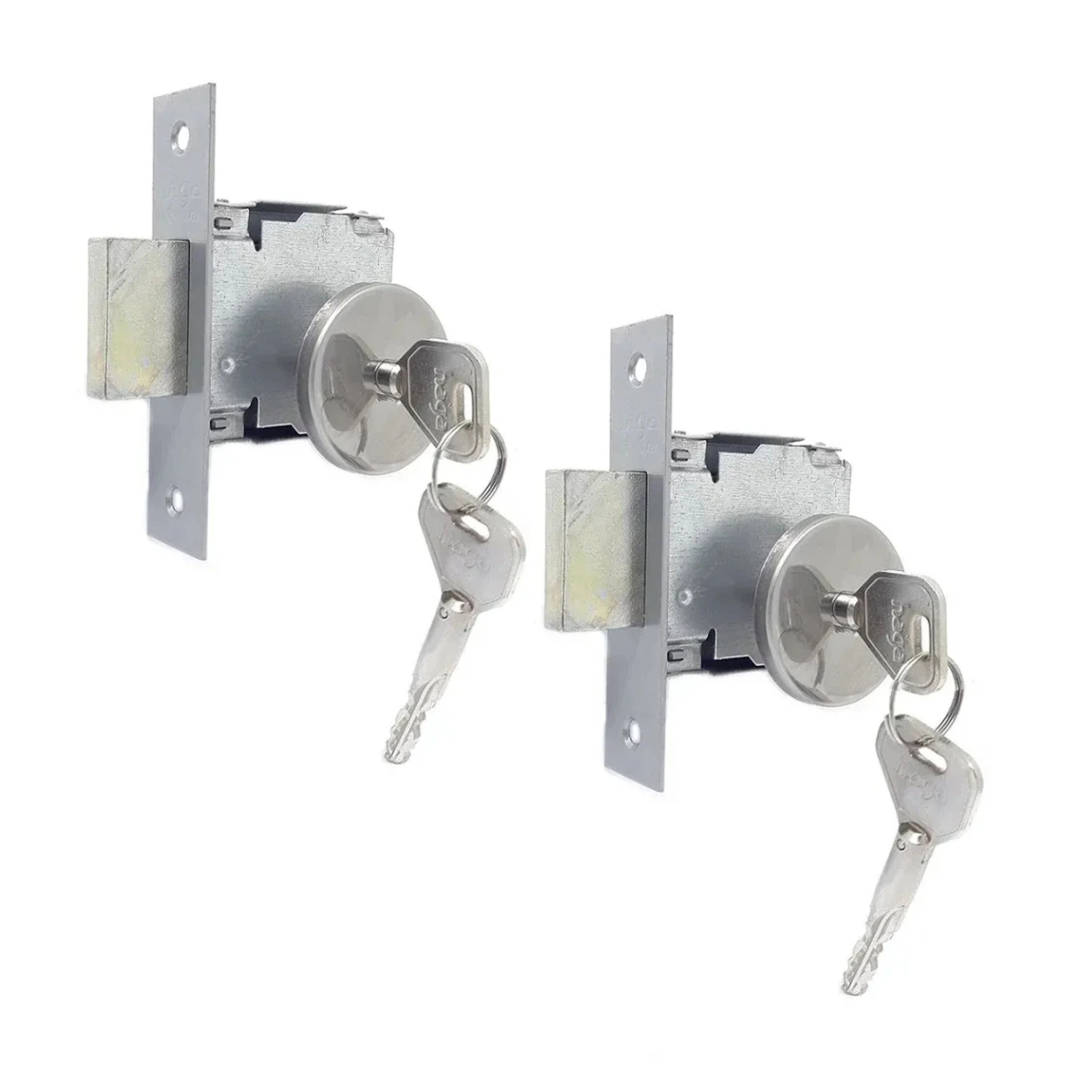 Trava De Segurança Tetra Chave Auxiliar 601 Roseta Redonda 527 Inox Polido 40mm Par Haga