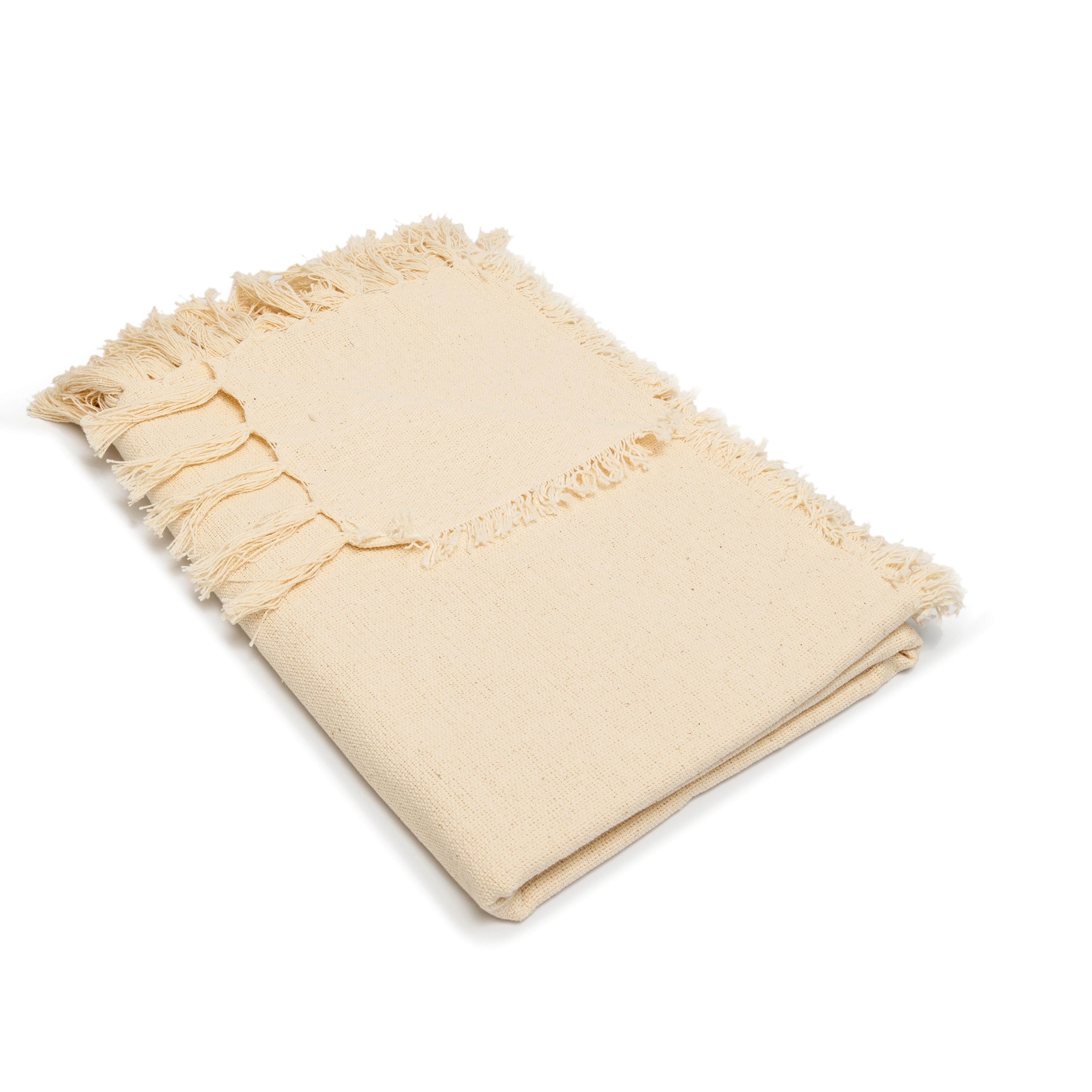 Manta Artesanal Solid Natural 1,40x1,40m