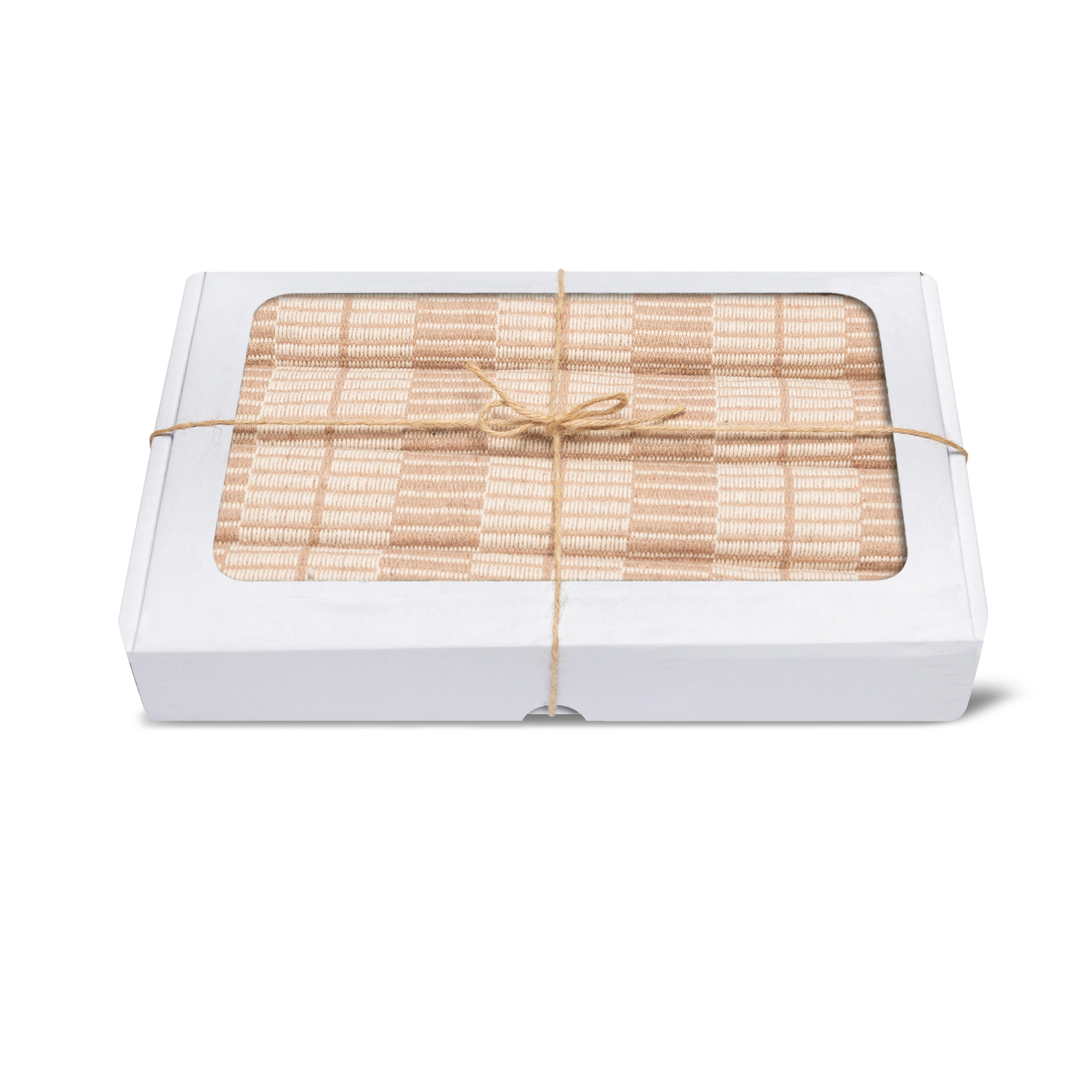 Kit Americano Artesanal 4 Pcs Rib Rafia Est.03