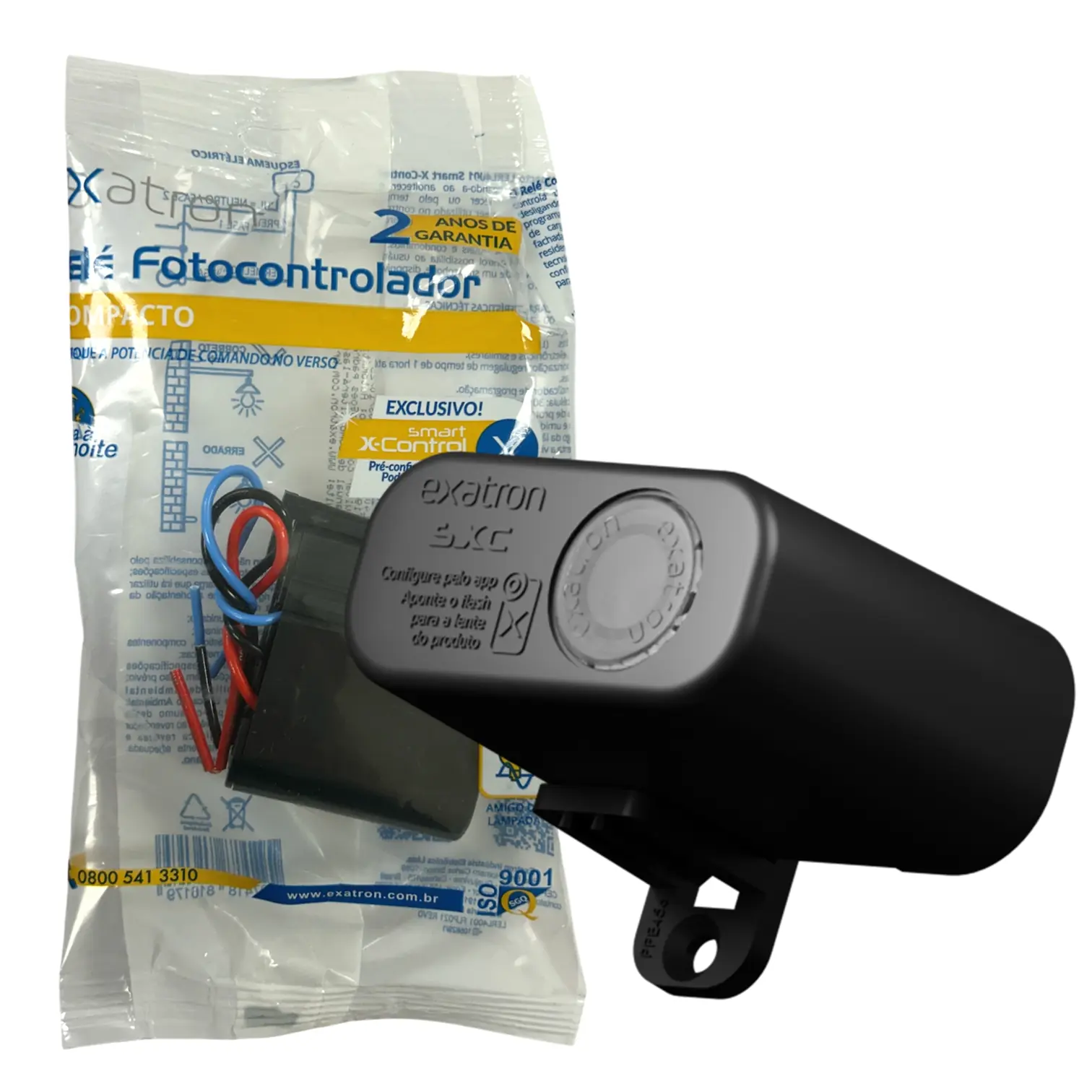 Relé Fotoeletrônico Compacto 1000w Biv Smart X-control Preto -exatron