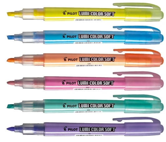 Marca Texto Pilot Lumi Color Soft Pastel Amarelo