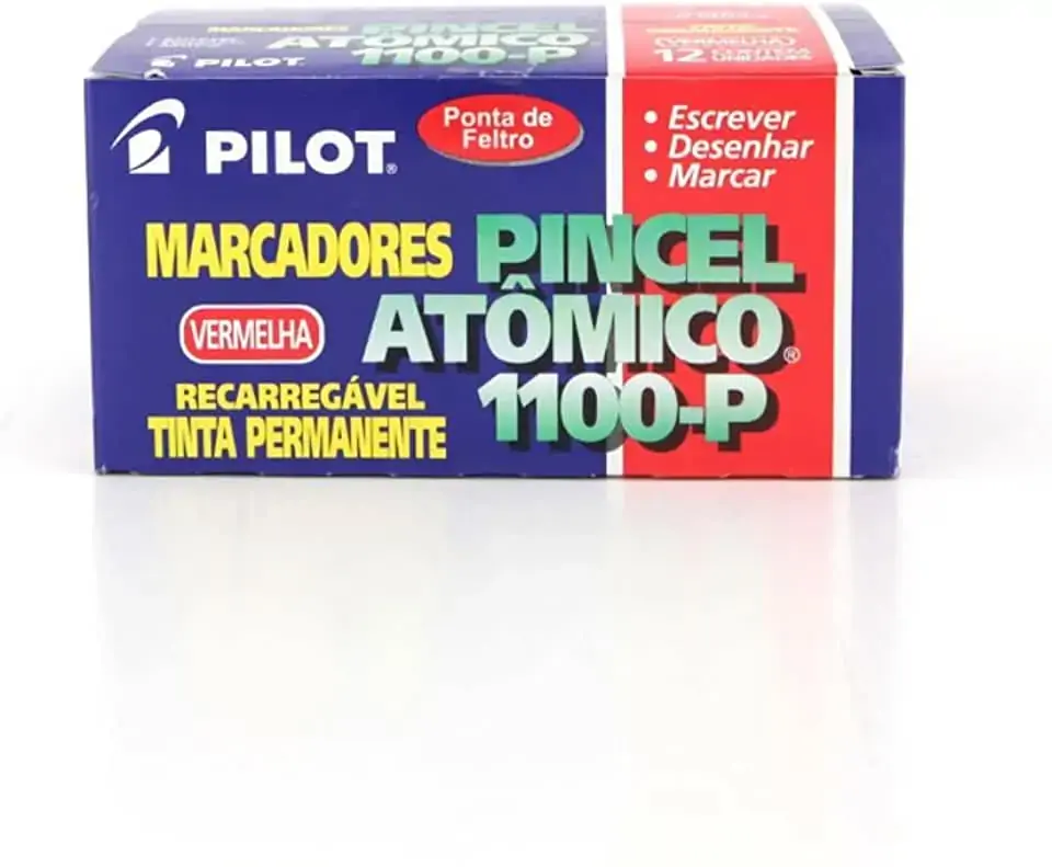 Pincel Atomico Pilot 1100 Vermelho 12x1unidade