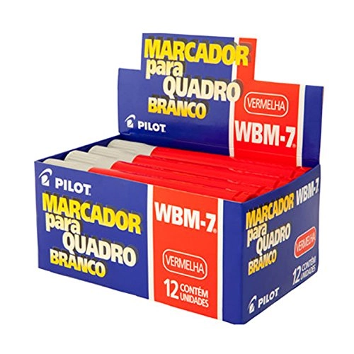 Pincel Qd Bco Pilot Wbm 7 Vermelho 12x1unidade