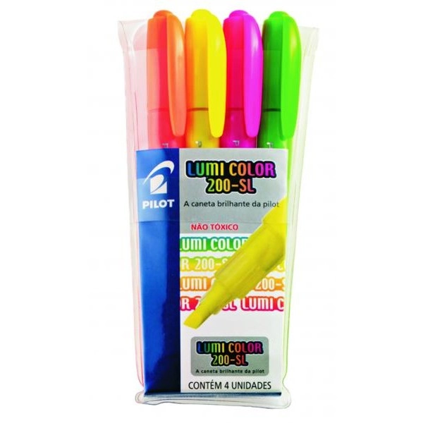 Pilot Lumi Color 200 Sl Marca Texto 4 Unidades