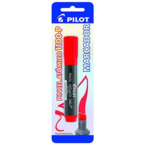 Pincel Marcador Permanente Atomico Vermelho 110