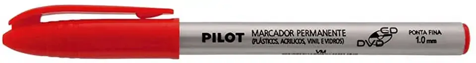 Caneta Cd Vermelho 1 0 Pilot