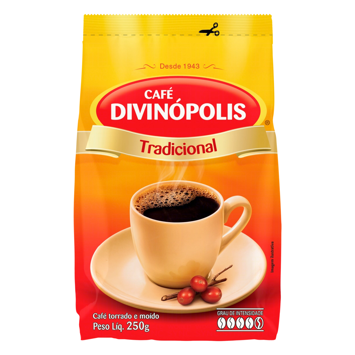 Café Torrado E Moído Tradicional Divinópolis Pacote 250g