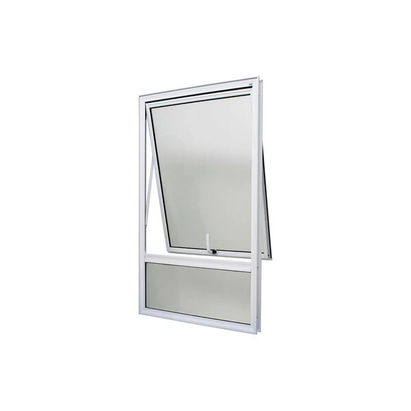 Janela Maxim-ar Alumínio Branco 100x50x5,3cm Com Fixo Inferior Sem Grade Jap Perfecta Max