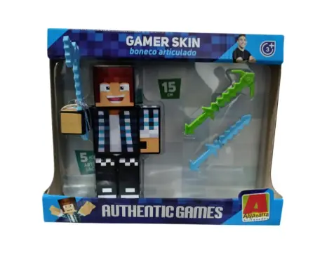 Boneco Authentic Games 15cm Acessorios 3.03.1381 Algazarra