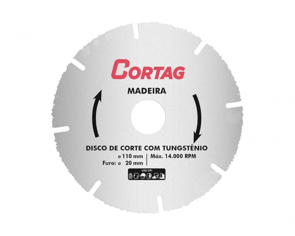 Disco Corte Cortag C-tungstenio 110mmx20mm Blister