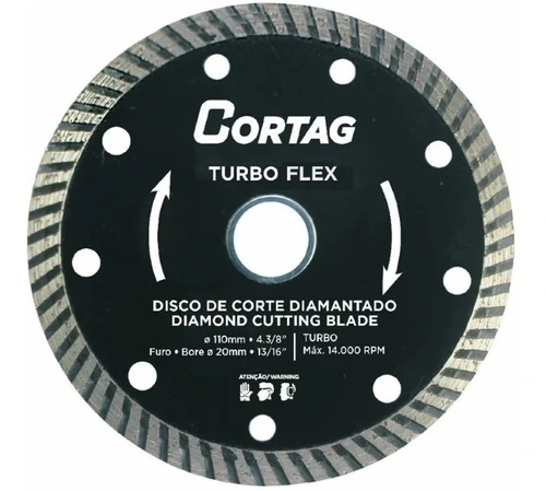 Disco Corte Diamantado Turbo Flex 110mm - Mármore E Granito