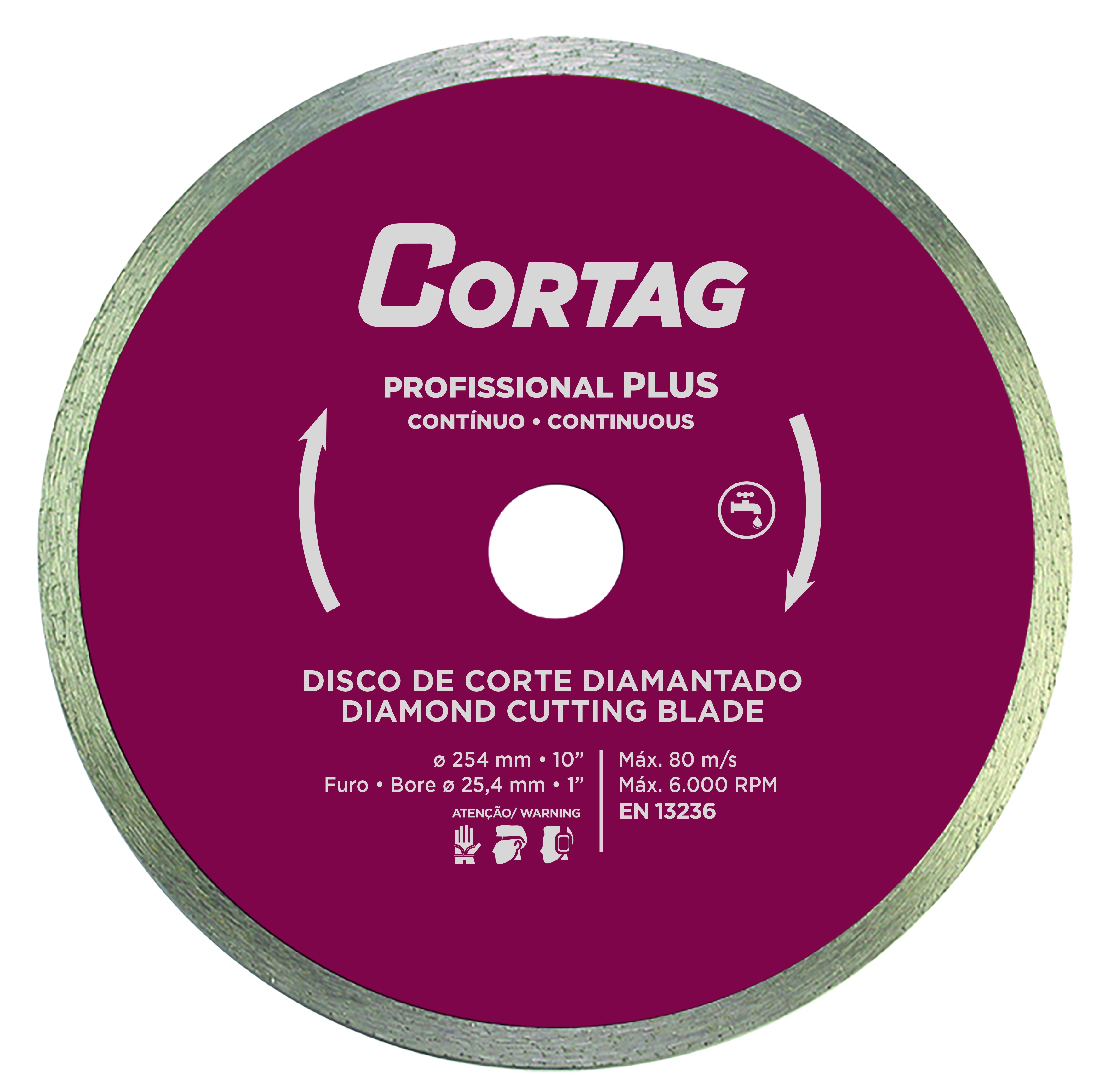 Disco de Corte Abrasivo para Metal 7" 180mm 1 unidade Cortag