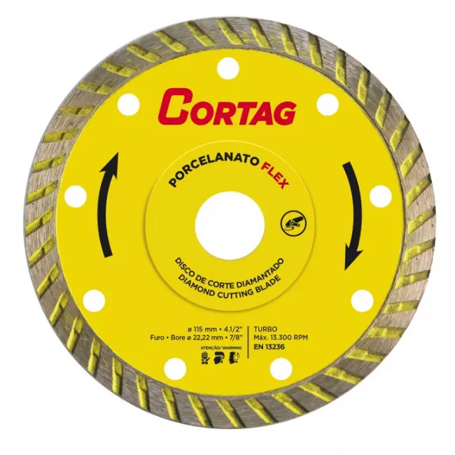 Disco Diamantado Porcelanato Flex 115 Furo Cortag