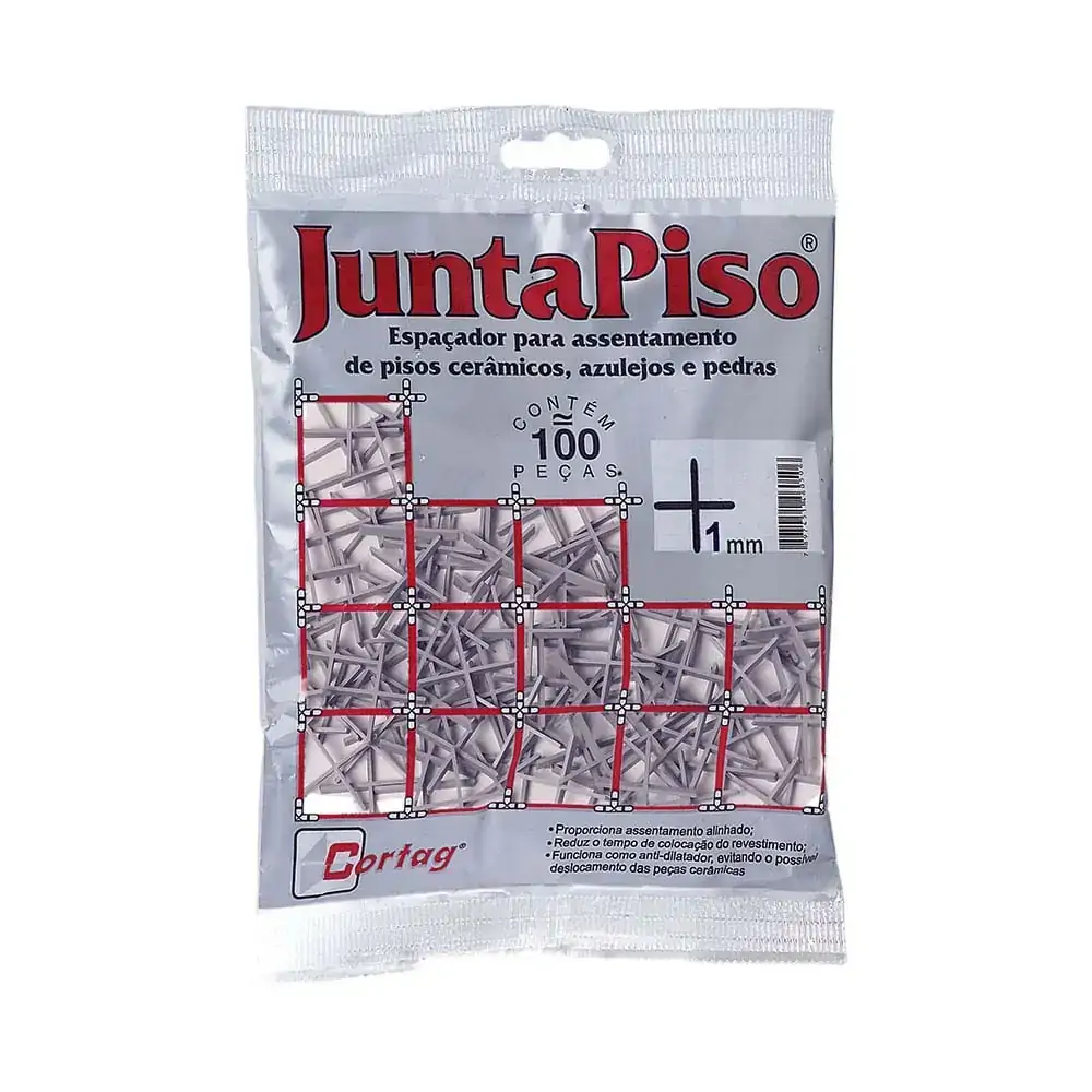 Pacote Espaçador Juntapiso 1,0mm Plástico