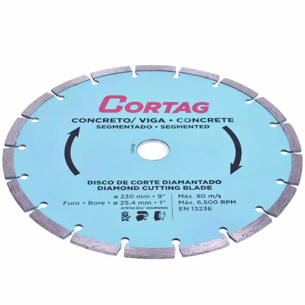 Disco De Corte Diamantado Concreto 230mm 9" Cortag