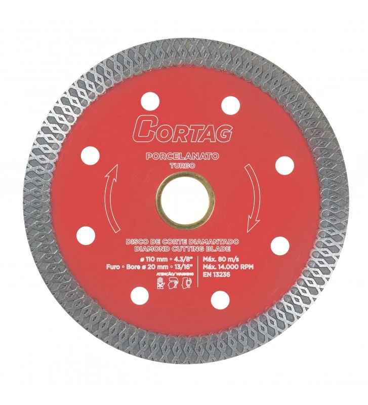 Disco Diamantado Porcelanato Turbo 110 Cortag