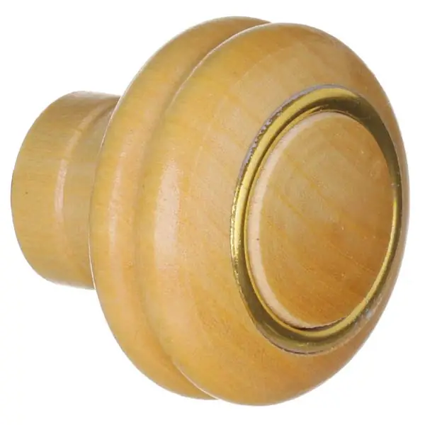 Puxador para Móveis Sobrepor Madeira 37mm Marfim 1 peça