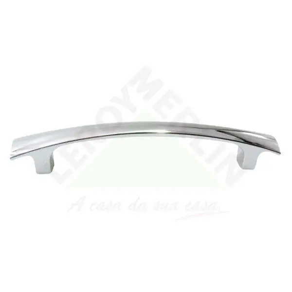 Puxador para Móveis Sobrepor ABS 130mm Cromado 1 peça