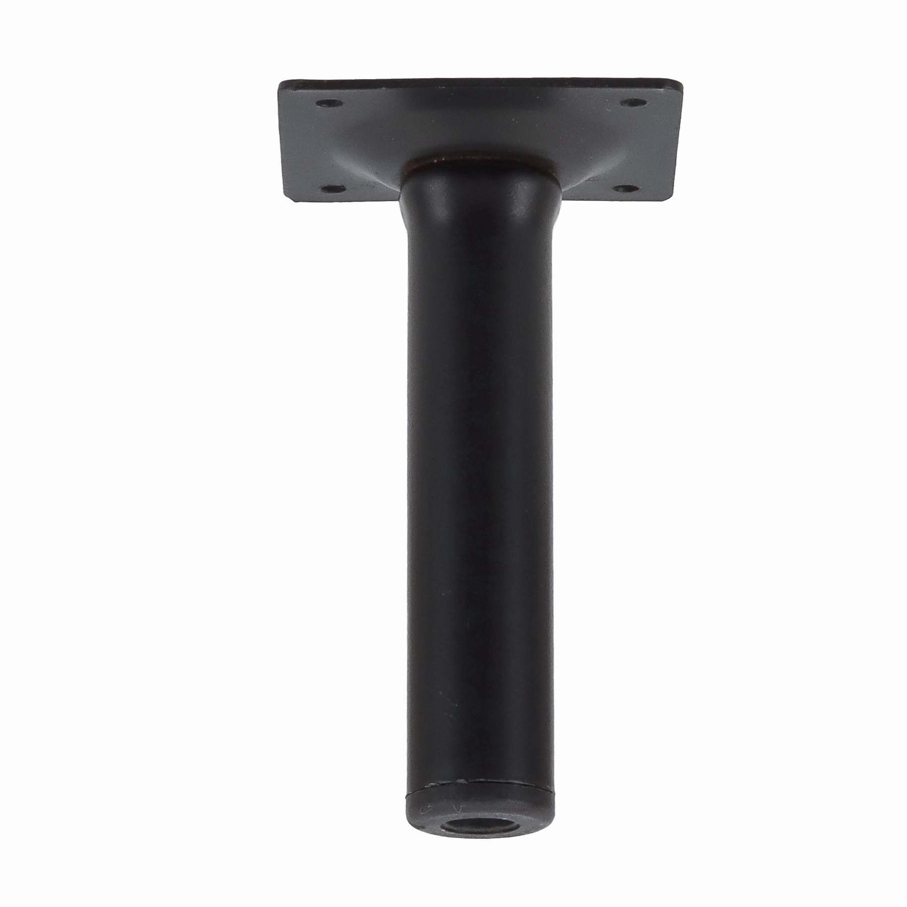 Pé para Móveis Aço 10cm até 40kg Preto Cilíndrico