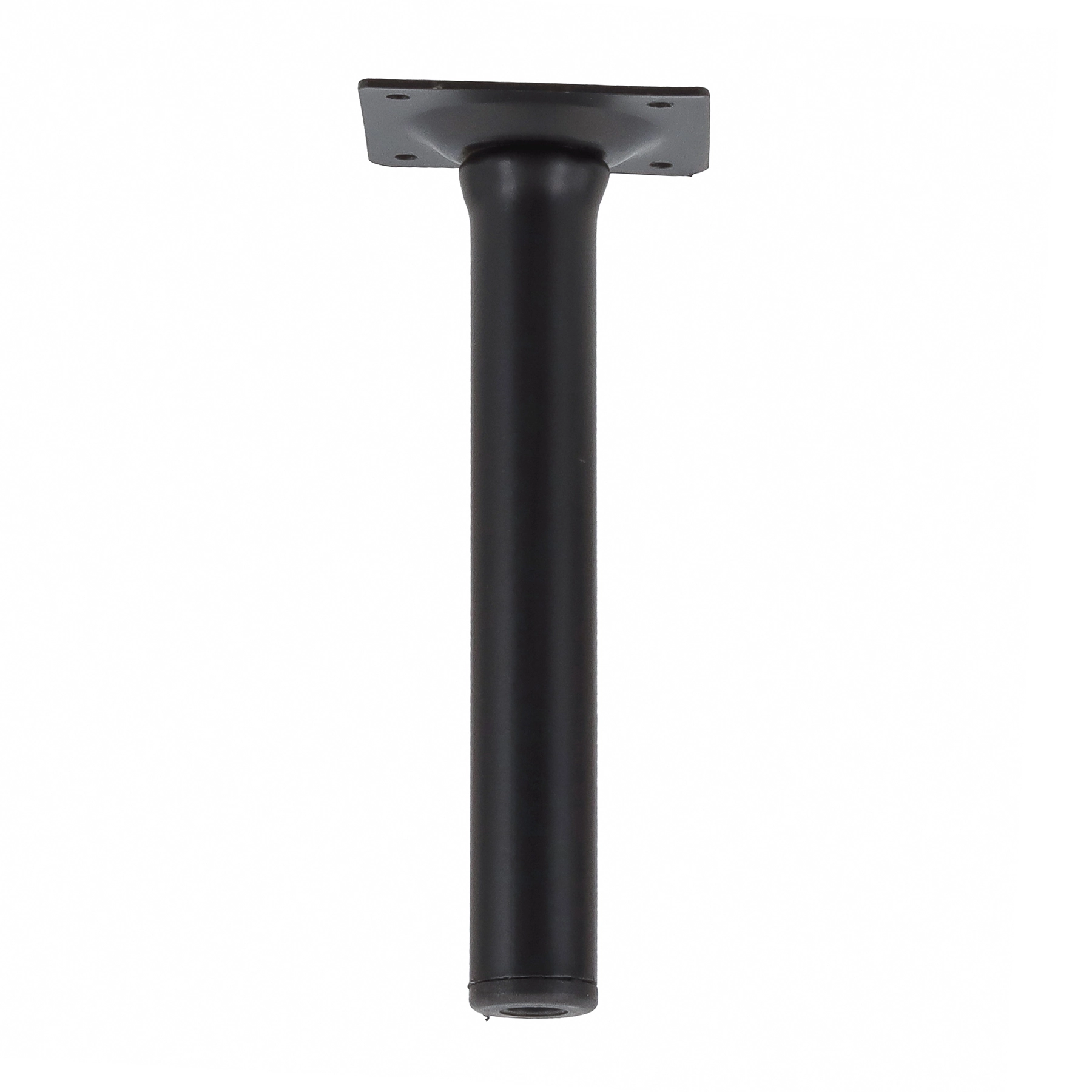 Pé para Móveis Aço 15cm até 40kg Preto Cilíndrico