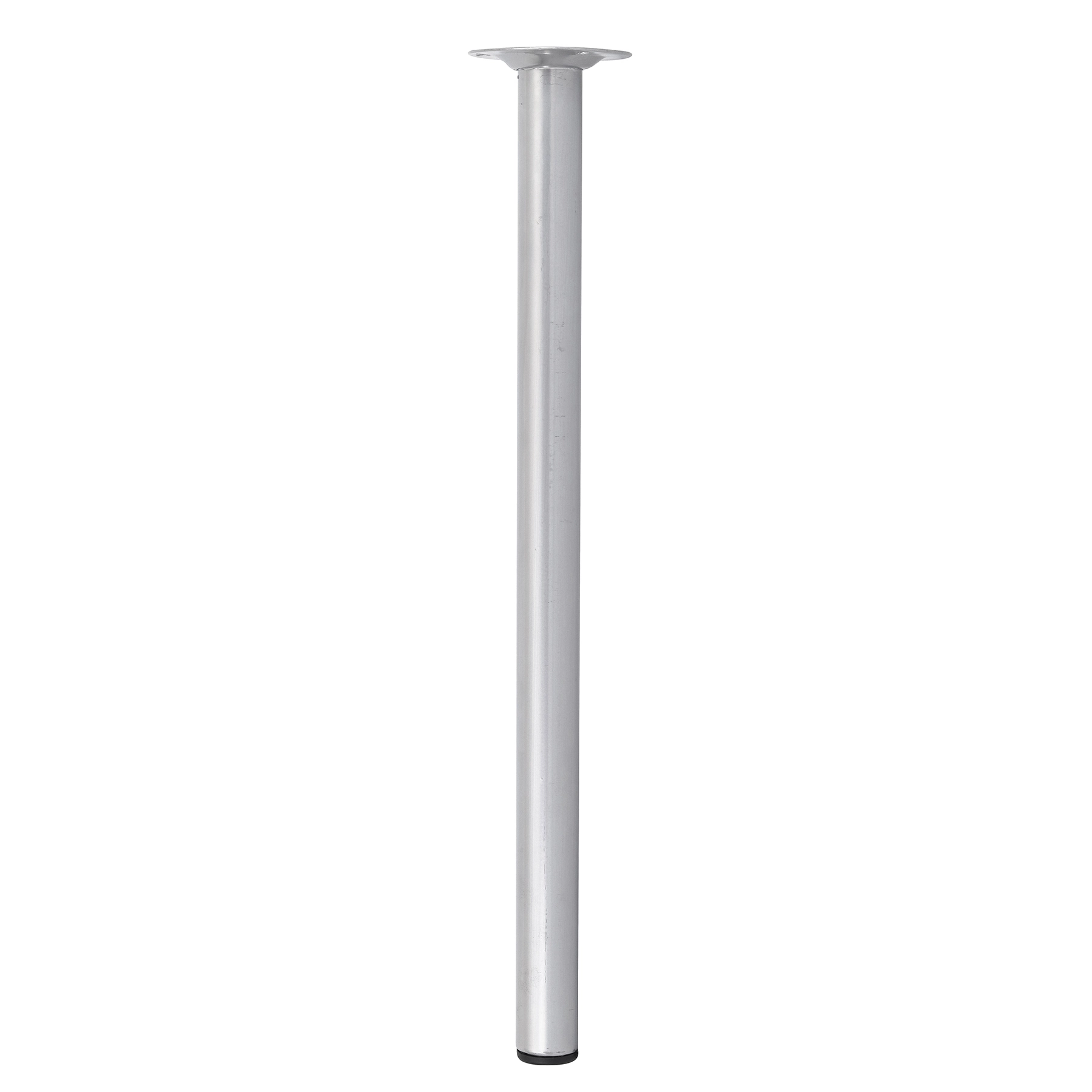 Pé para Móveis Aço 50cm até 50kg Prata Cilíndrico