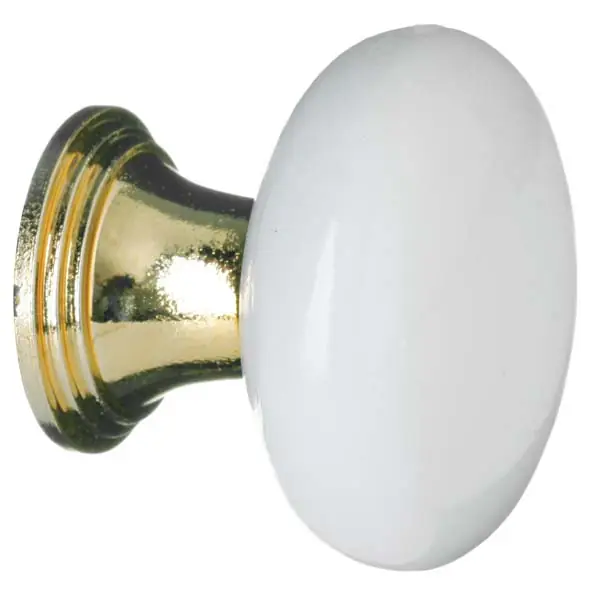 Puxador para Móveis Sobrepor ABS 37mm Branco 1 peça