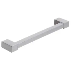 Puxador para Móveis Sobrepor ABS 210mm Prata 1 peça