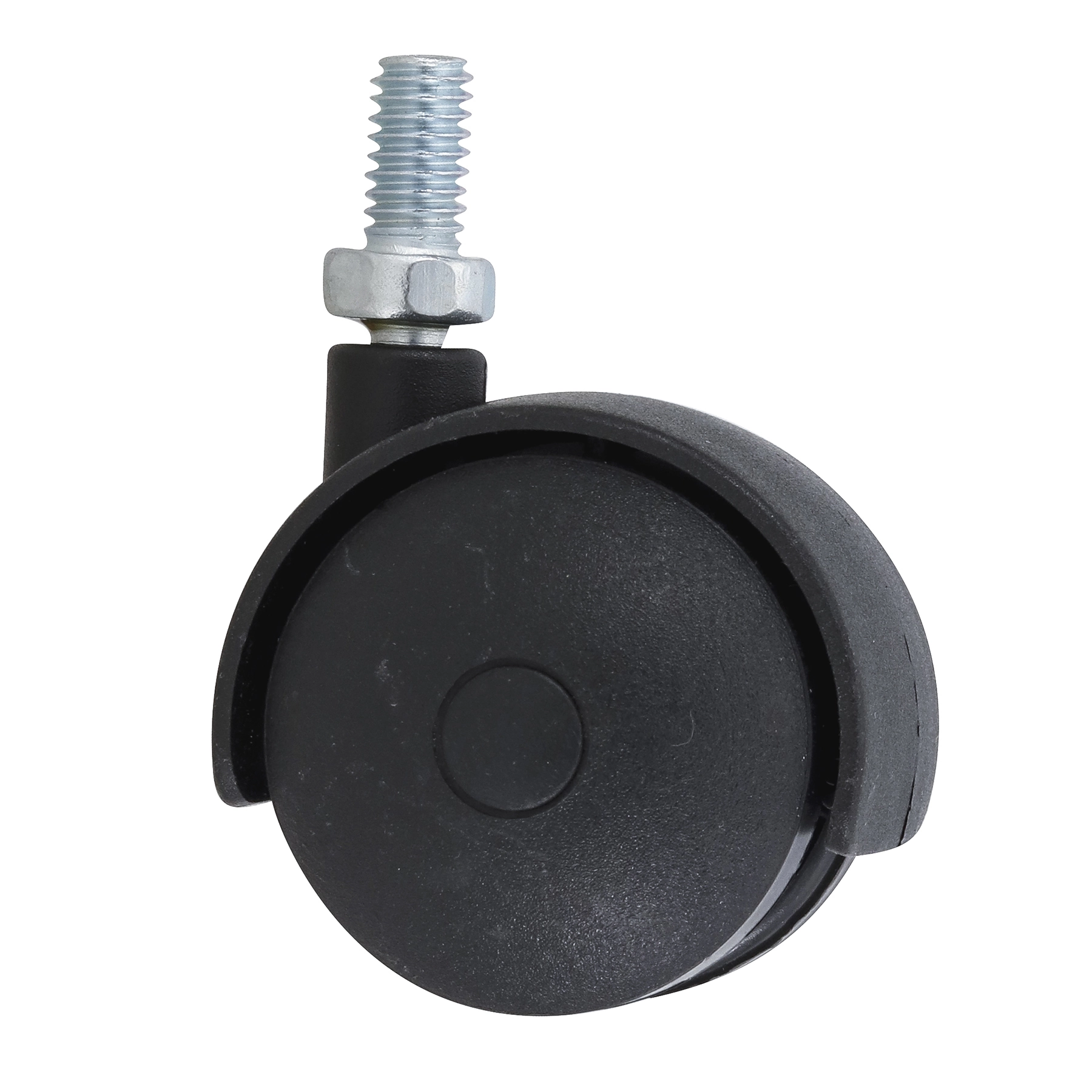 Rodízio para Móveis com Parafuso 20kg Polipropileno sem Freio Giratório 38mm Preto 1 peça