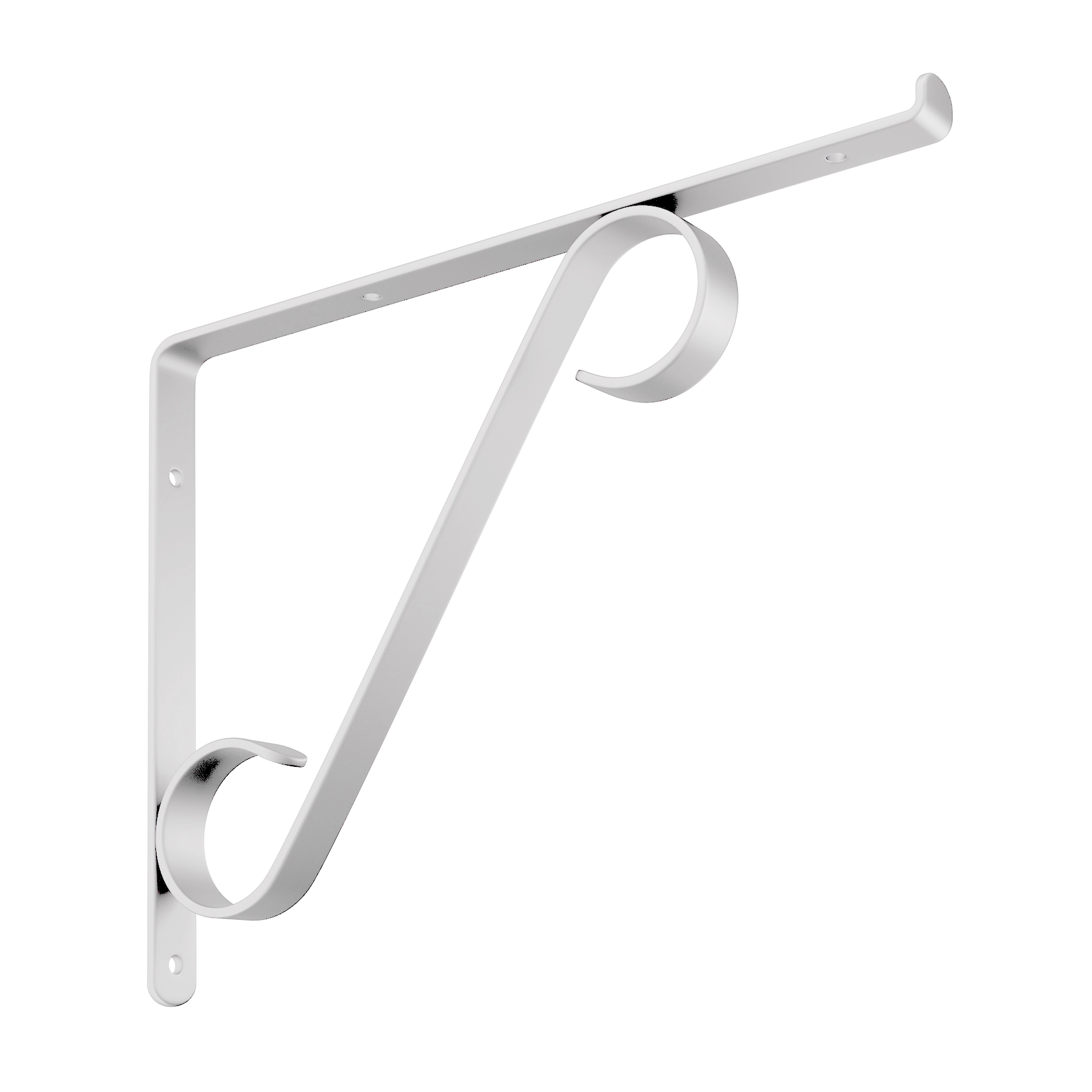Mão Francesa Aço Branco 30cm Colonial Utilfer