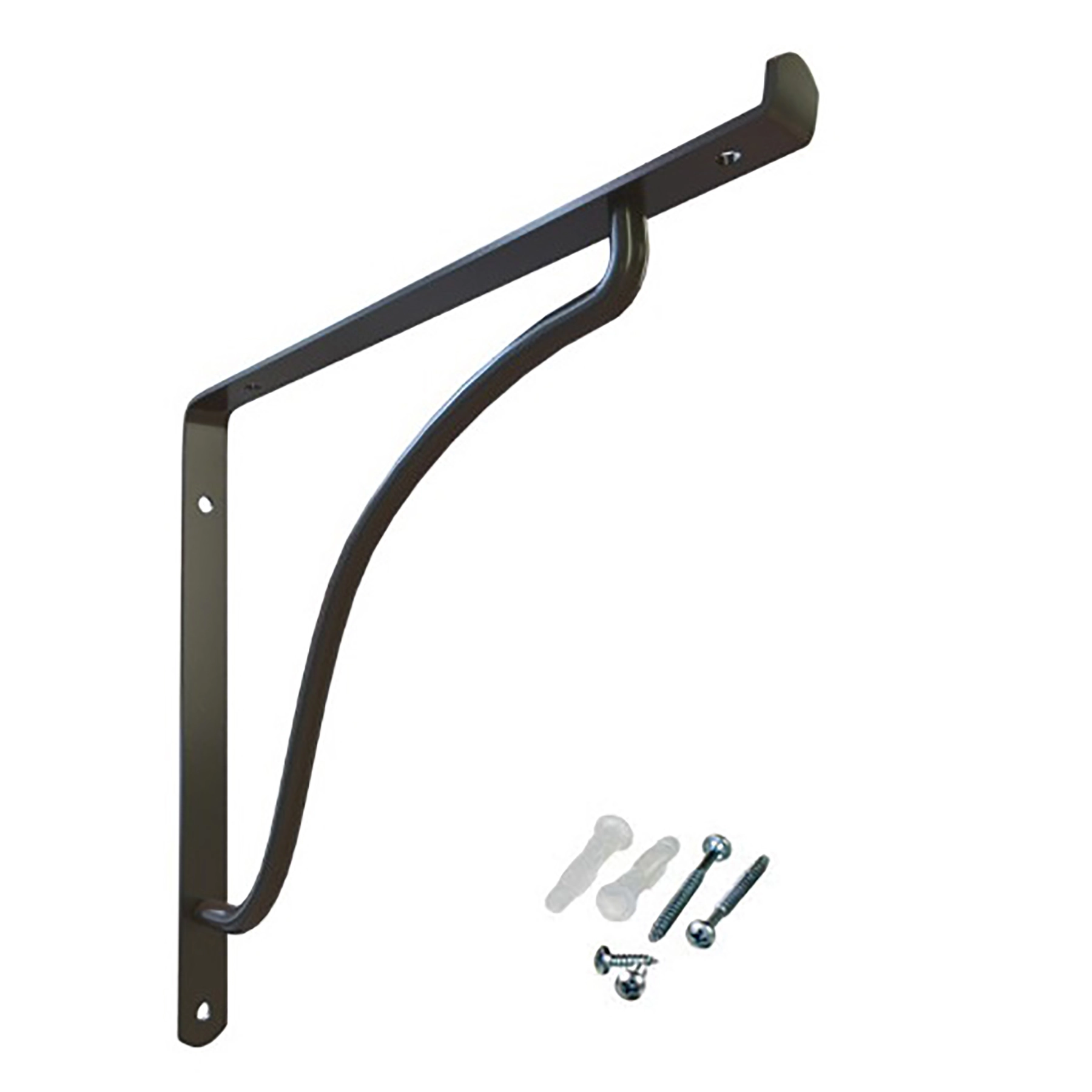 Mão Francesa com Fixação Aço Preto 25,5x15cm Utilfer