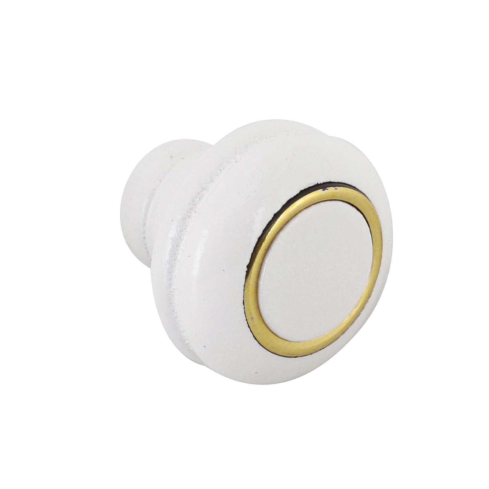 Puxador para Móveis Sobrepor Madeira 37mm Branco 1 peça