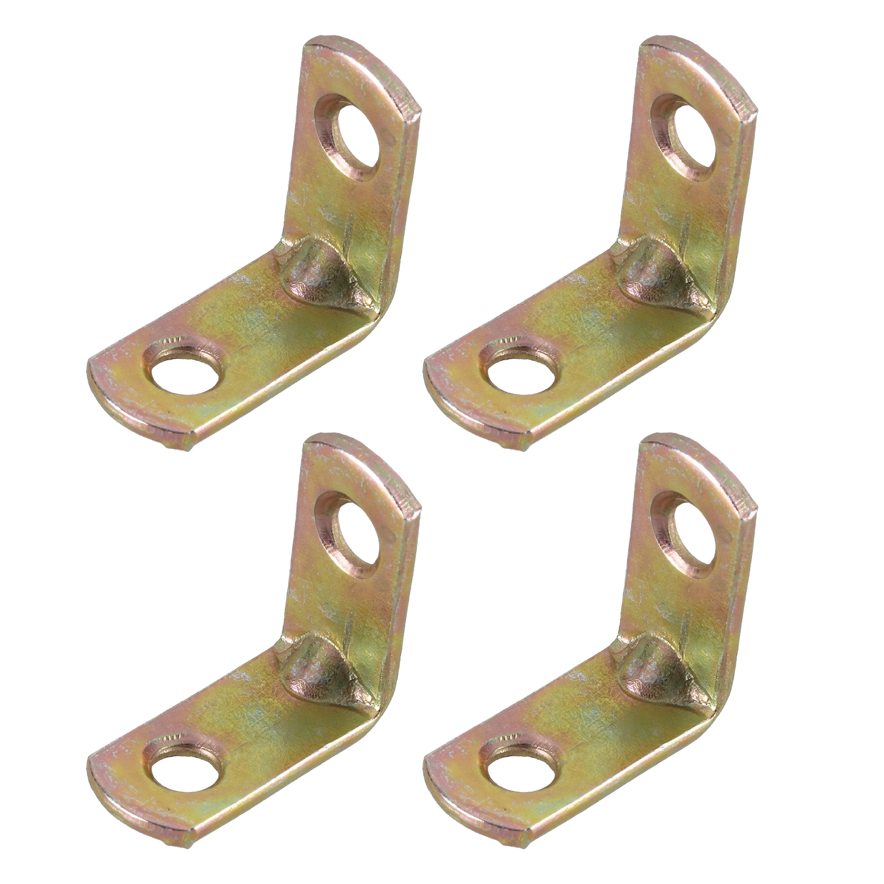 Kit Cantoneira Abas Iguais Aço 25x25mm Dourado 4 peças Zamar