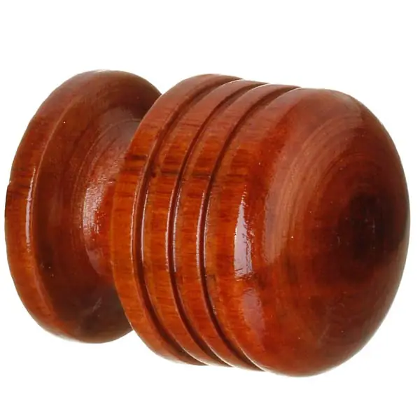 Puxador para Móveis Sobrepor Madeira 31mm Mogno 1 peça
