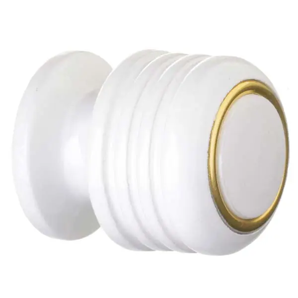 Puxador para Móveis Sobrepor Madeira 34mm Branco 1 peça