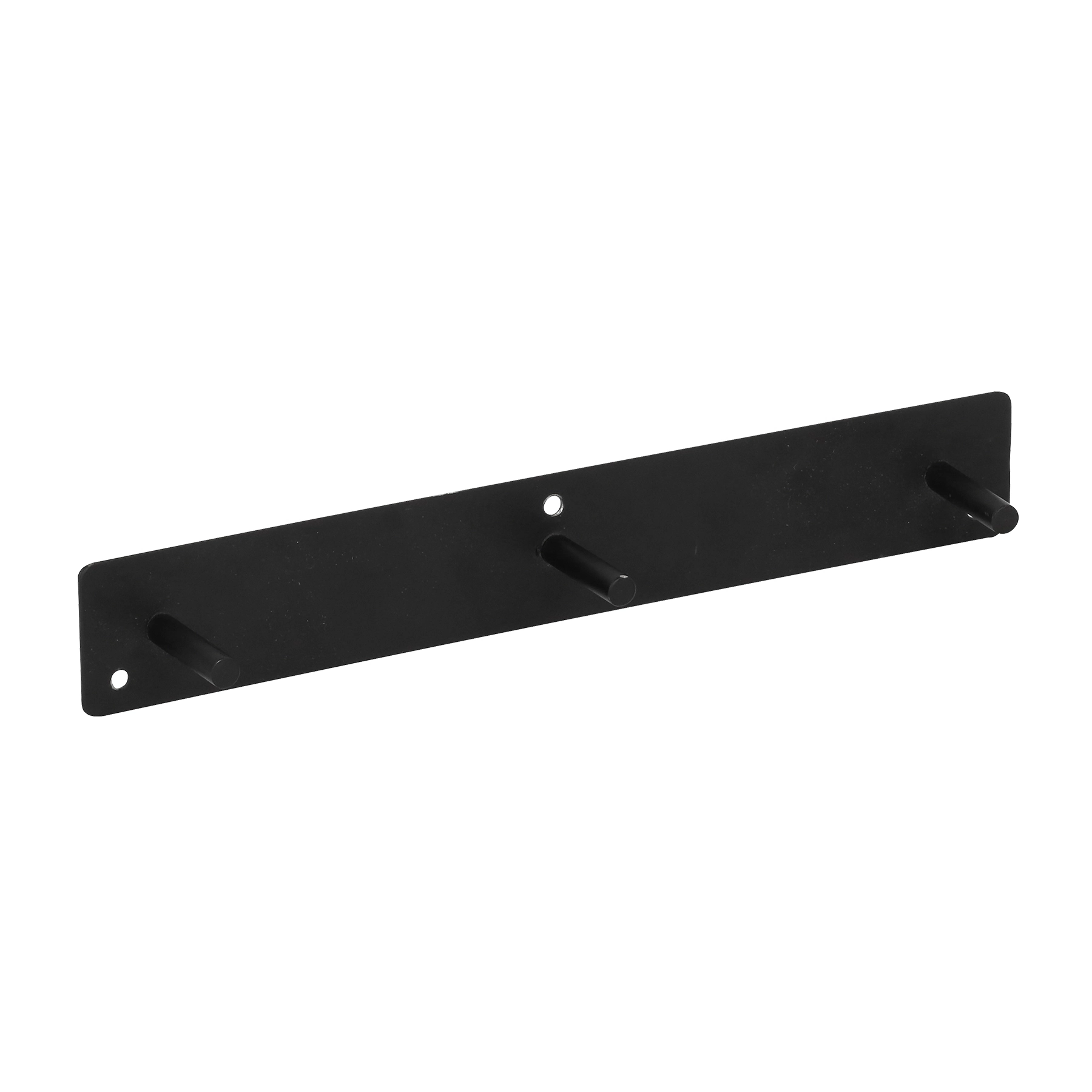 Cabideiro de Parede 3 Ganchos Metal Preto 46x30x4cm Industrial Zamar