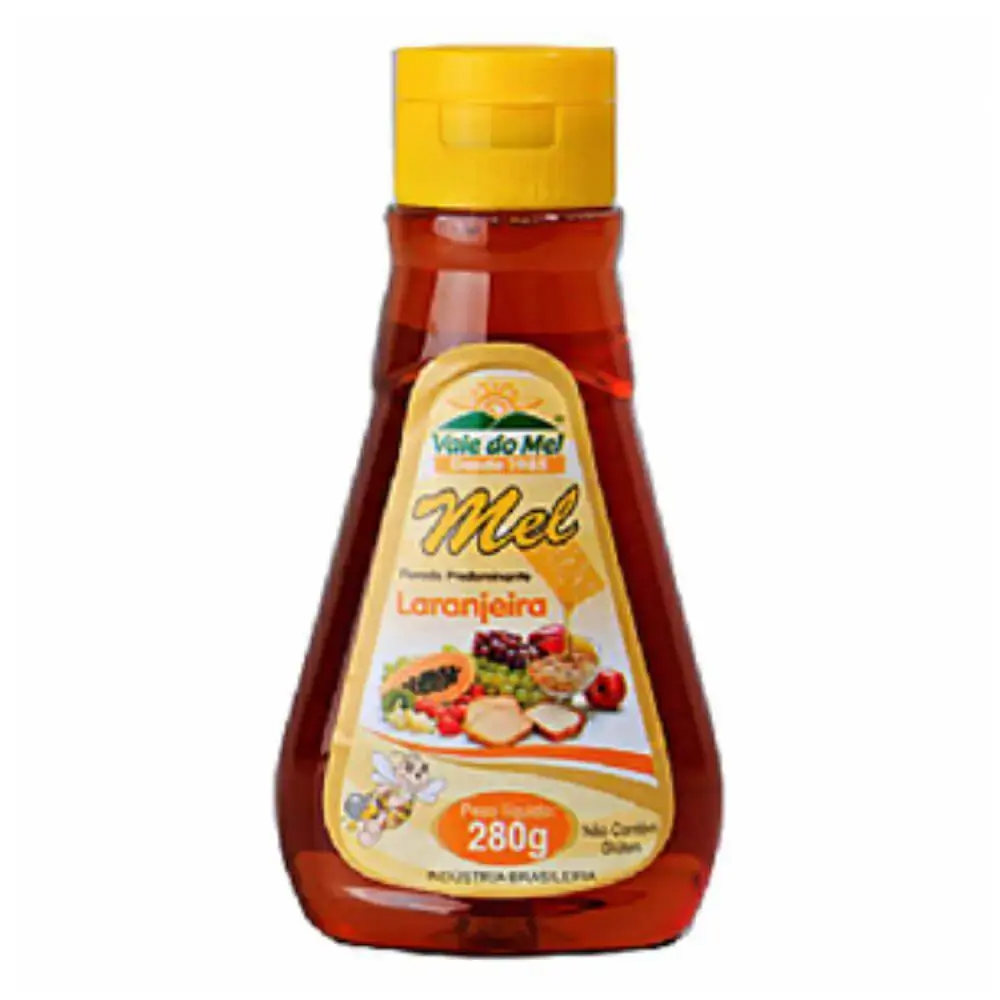 Mel Florada Laranjeiras Bisnaga 280gr Sem Gluten Vale Do Mel