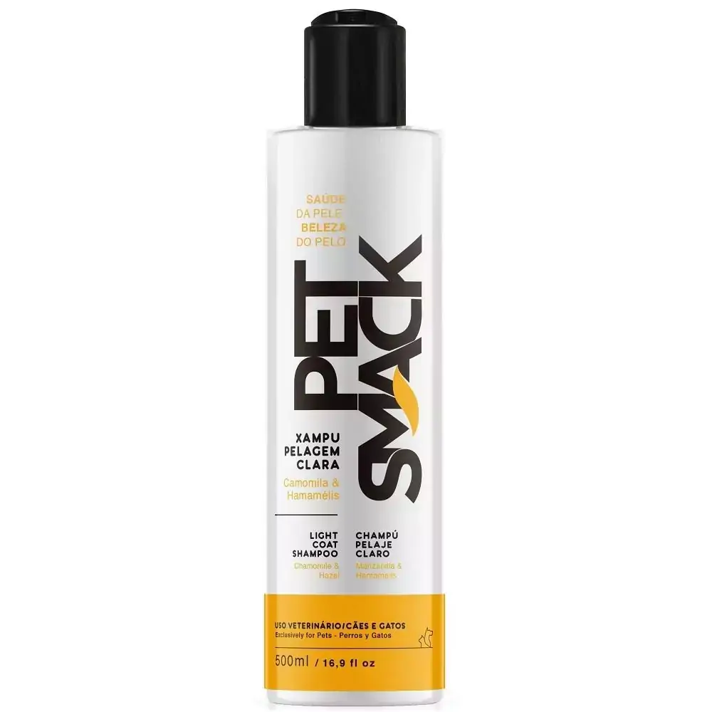 Xampu Pet Smack Pelos Claros Camomila & Hamamélis para Cães e Gatos - Centagro (500ml)