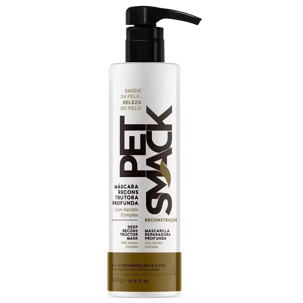 Máscara Reconstrutora Profunda Pet Smack Keratin Complex para Cães e Gatos - Centagro (450g)
