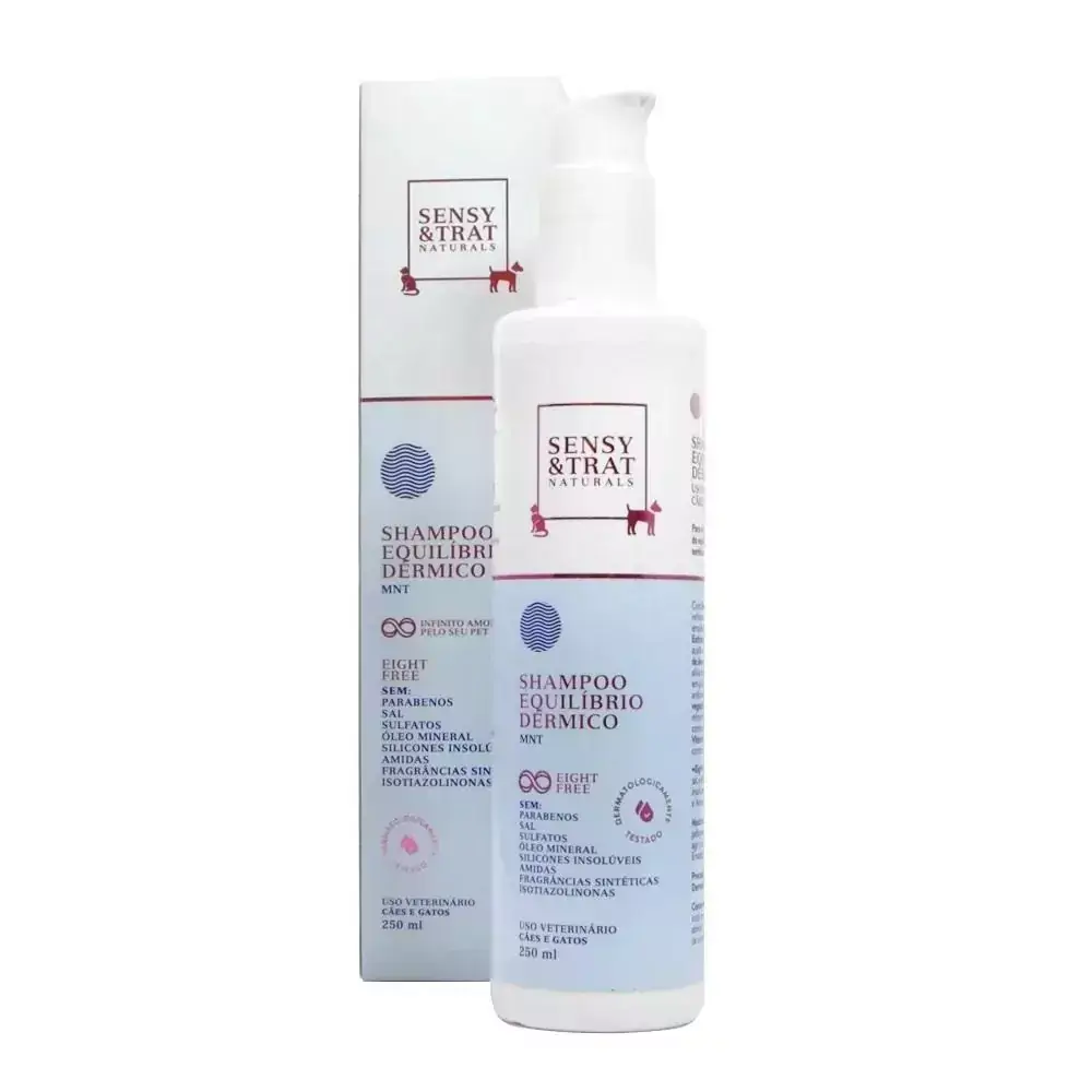 Shampoo Equilíbrio Dérmico Sensy &amp; Trat para Cães e Gatos - Centagro (250 ml)
