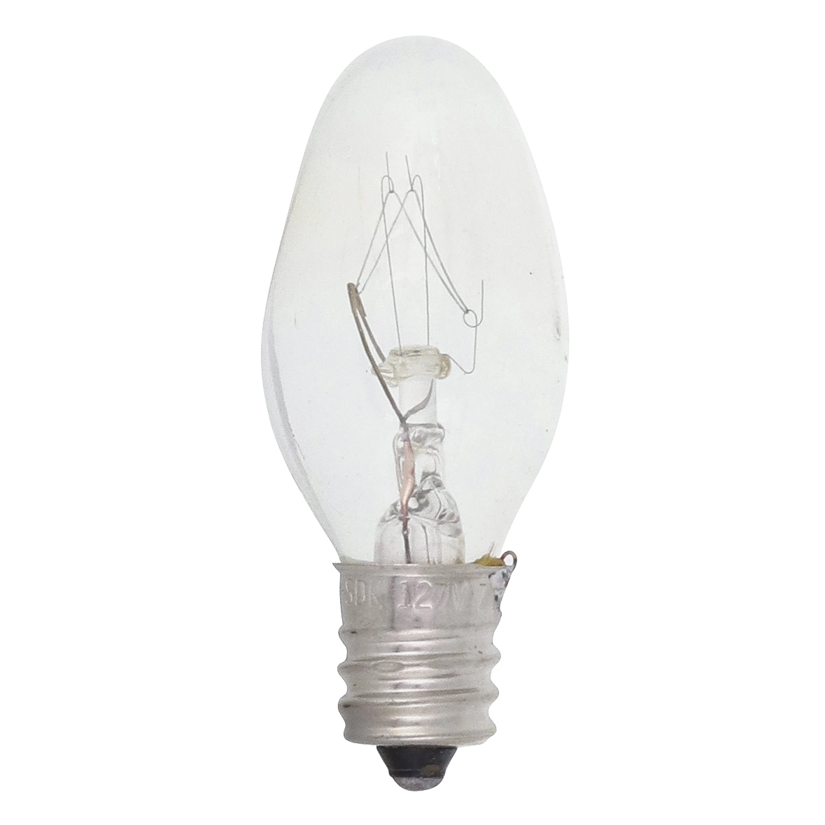 Lâmpada Incandescente E12 Vela 7W Luz Amarela 127V Sadokin
