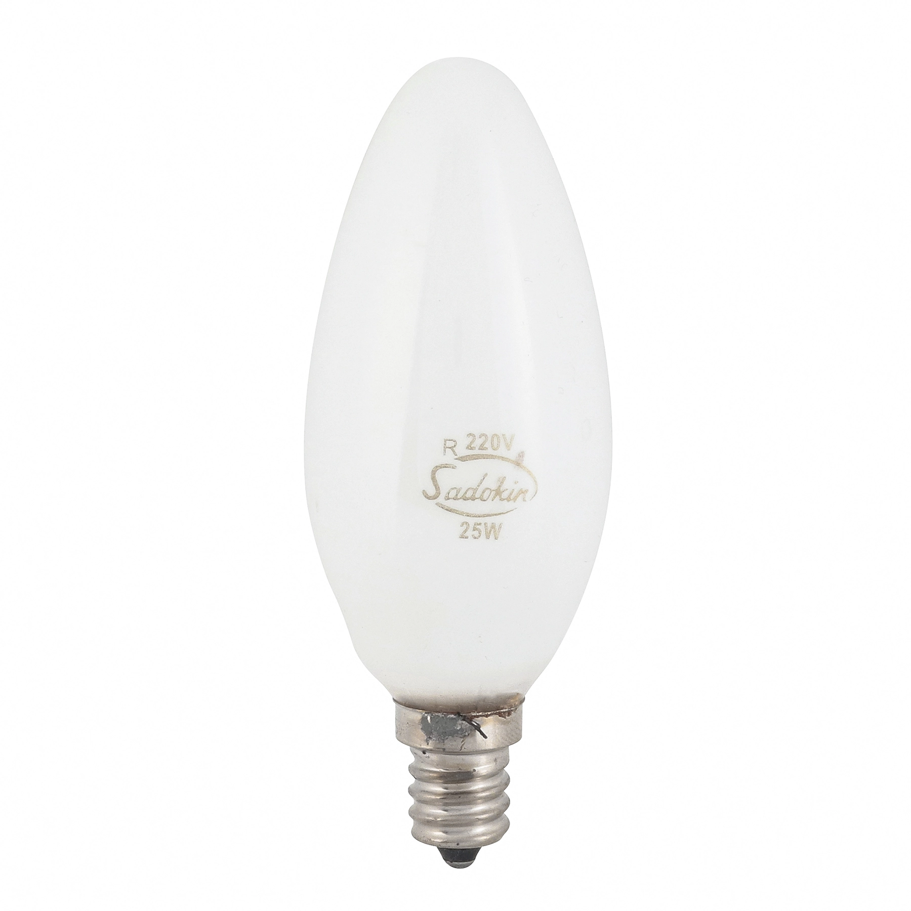 Lâmpada Incandescente 220V E12 25W Luz Amarela Sadokin